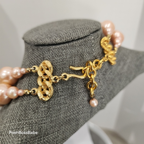 Vintage Hand-Knotted Double Strand Faux Pearl Necklace - 18" - Picture 11 of 13